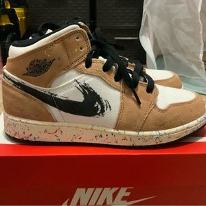 Nike Air Jordan Sail/ Black-Cider-Chile Red Size 5.5 Y